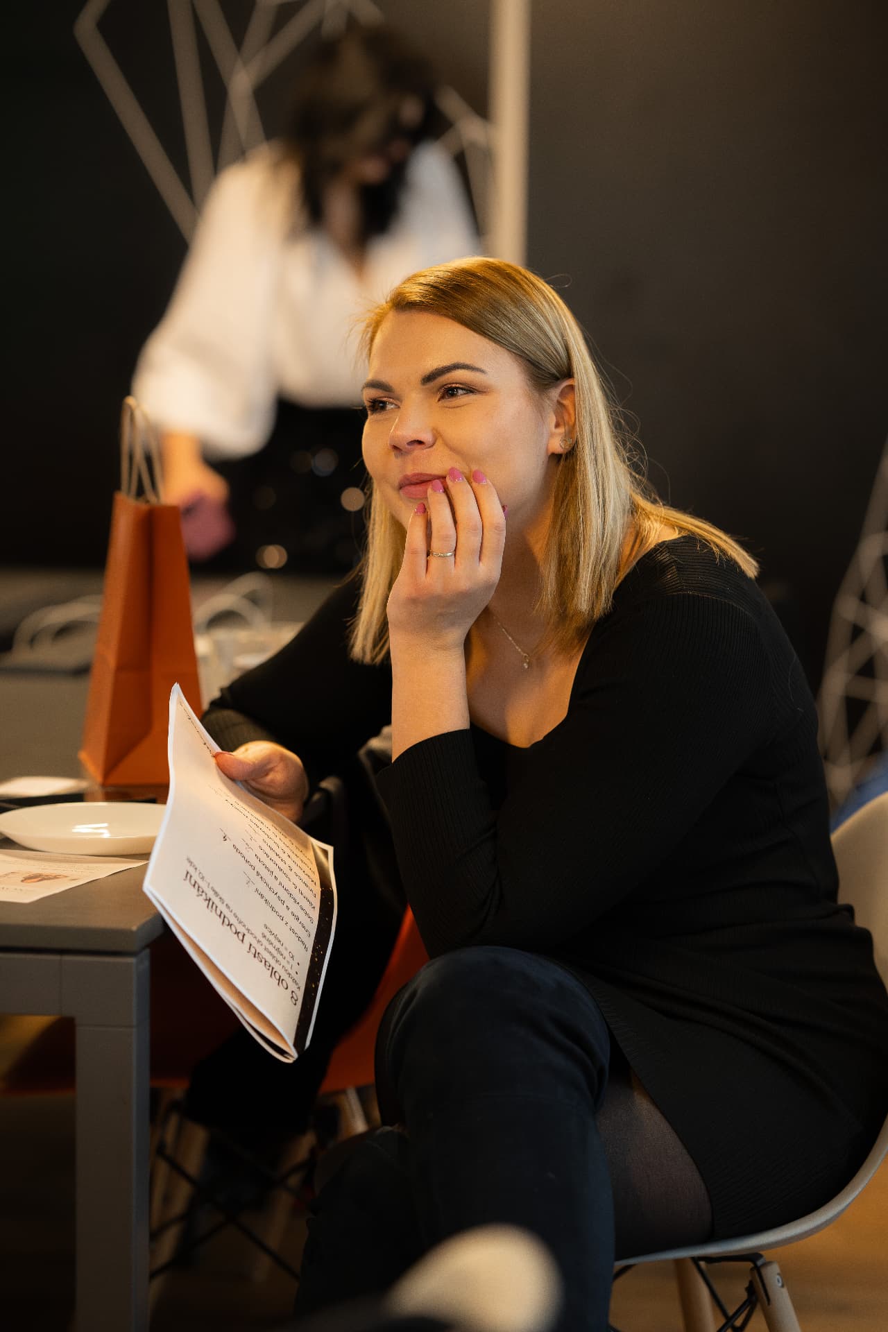 Účastnice s pracovním listem workshopu